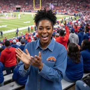 Virginia State University VSU Denim Shirt Women‎ XL Blue Button Down 125th Patch